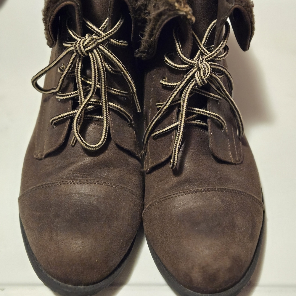 Brown Ankle Boot with Cuff